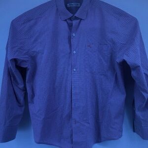 Men's Purple Check Dress Shirt - Classic Long Sleeve
